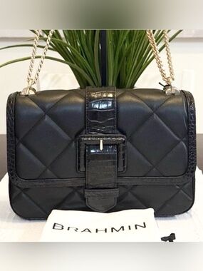 Brahmin Rosalie 2-way Quilted Leather Bag